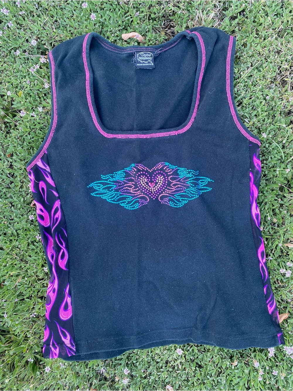 90s Vintage Flaming Heart Tank